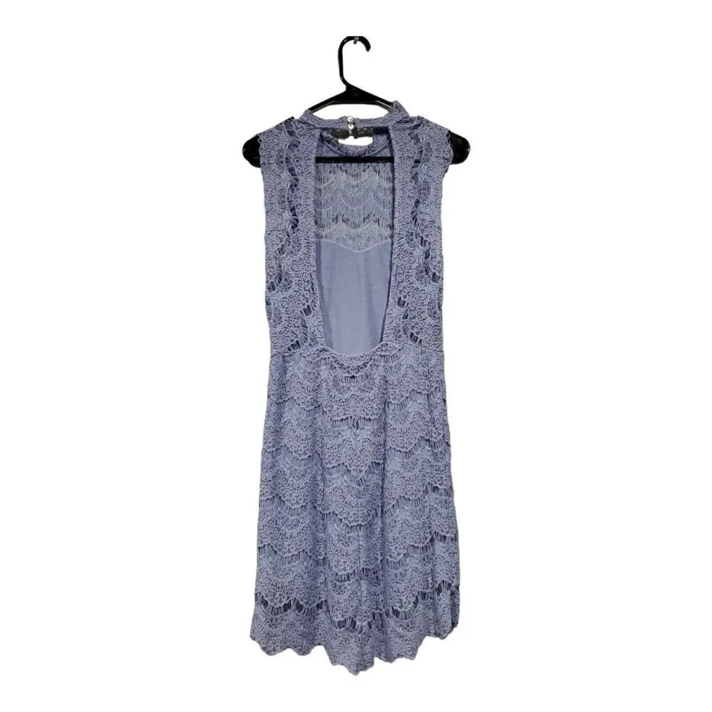 Intimately Free People Purple Lace Daydream Dress Backless High-Neck size Medium - Picture 2 of 12